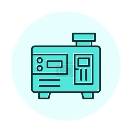 Illustration for Electric generator line icon style - Royalty Free Image