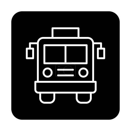 Ilustración de Icono de bus, ilustración vectorial - Imagen libre de derechos
