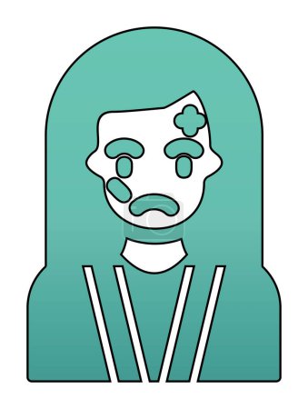 injured woman icon, casualties woman, vector illustration