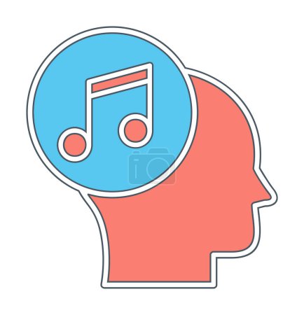 Illustration for Music web icon vector illustration - Royalty Free Image