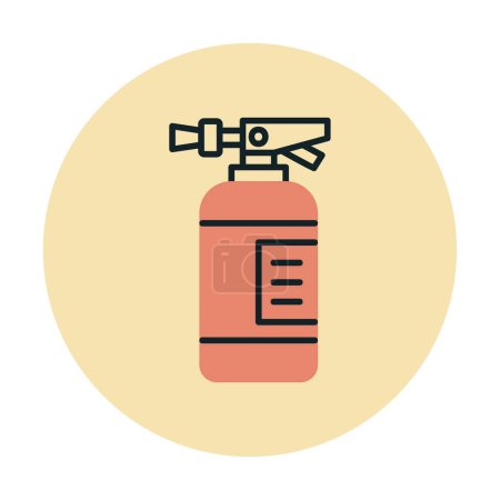 Illustration for Fire extinguisher. web icon vector - Royalty Free Image