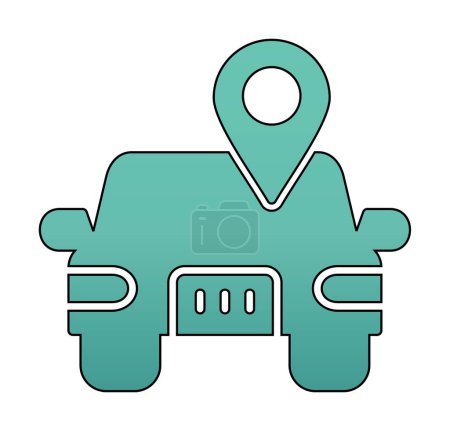 Illustration for Car Location icon vector illustration - Royalty Free Image