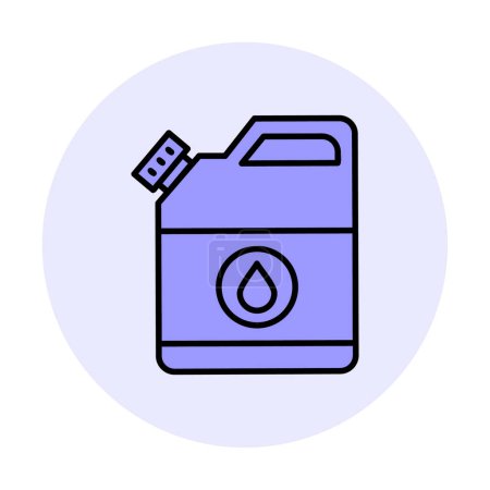 Ilustración de Icono del bote de aceite. ilustración simple del icono del vector de combustible para el diseño web - Imagen libre de derechos