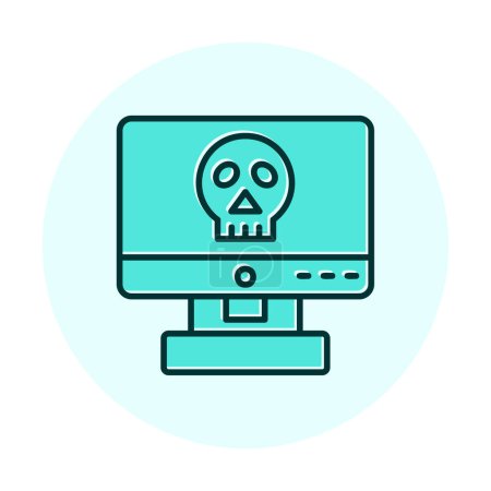 Téléchargez les illustrations : Icône de piratage informatique, style simple. vecteur - en licence libre de droit