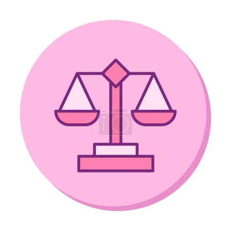 Illustration for Web  justice scale simple icon vector illustration - Royalty Free Image