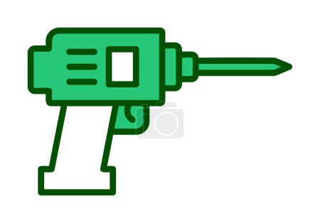 Illustration for Drill tool isolated icon vector illustration - Royalty Free Image