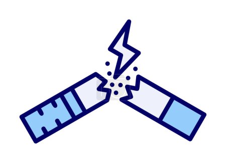 Ilustración de Dejar de fumar icono, vector de ilustración - Imagen libre de derechos
