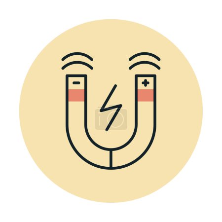 Magnetic field icon, vector illustration