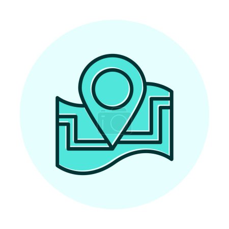 Illustration for Map marker icon. vector illustration - Royalty Free Image