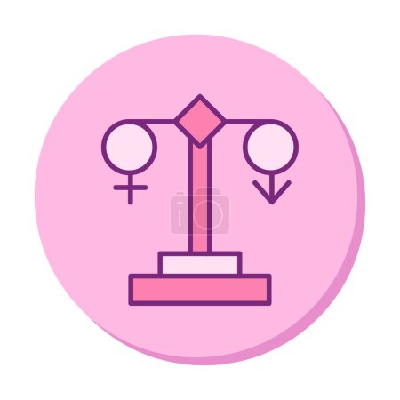 Téléchargez les illustrations : Icône symbole d'égalité des sexes - en licence libre de droit