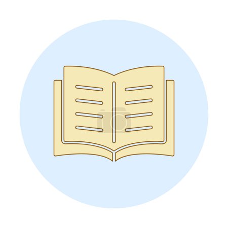 Téléchargez les illustrations : Open Book illustration icône web - en licence libre de droit