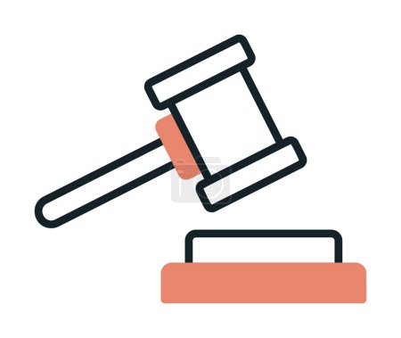 Ilustración de Icono de la ley de justicia vector ilustración - Imagen libre de derechos