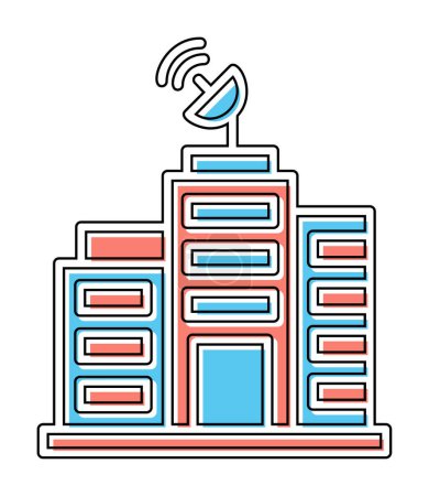 Photo for Simple Building Network icon, vector illustration - Royalty Free Image