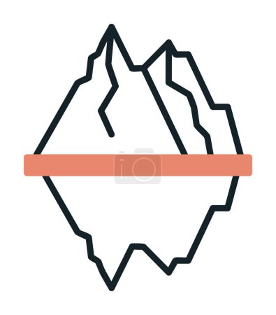 Illustration for Iceberg vector icon isolated on background. - Royalty Free Image