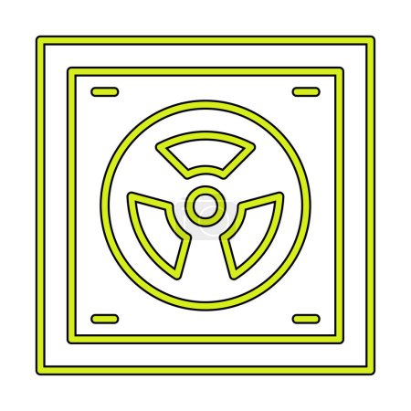 Radioactive icon, vector illustration