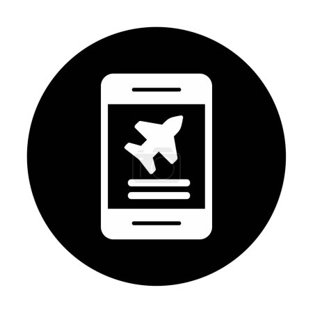 Téléchargez les illustrations : Illustration vectorielle de l'icône Ticket on Plane - en licence libre de droit