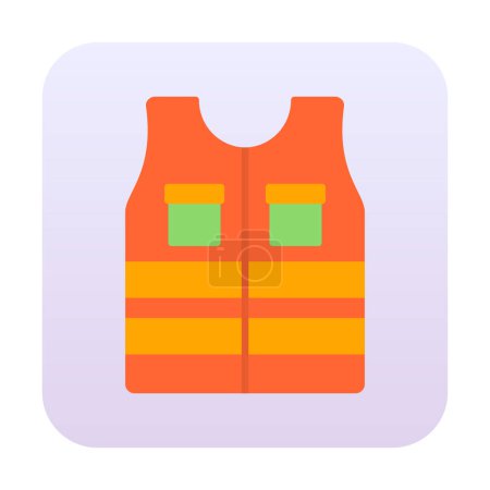 Illustration for Safety Jacket web icon, vector illustration - Royalty Free Image