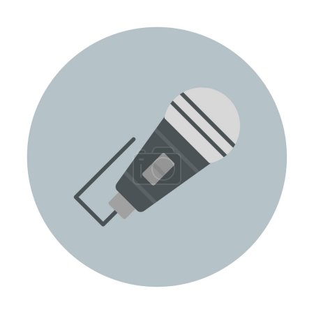 Ilustración de Micrófono icono web vector ilustración - Imagen libre de derechos