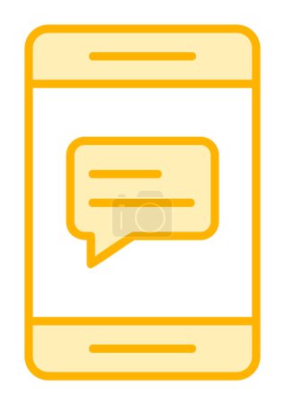 Ilustración de Icono de mensaje de chat, ilustración vectorial - Imagen libre de derechos