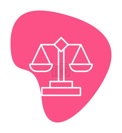 Illustration for Abstract  justice scale simple icon vector illustration - Royalty Free Image