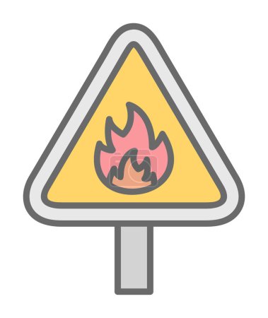 Illustration for Flammable sign icon, vector illustration - Royalty Free Image
