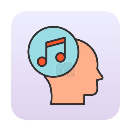 Illustration for Music web icon vector illustration - Royalty Free Image