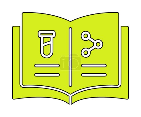 Ilustración de Ilustración vectorial del icono del libro de química - Imagen libre de derechos