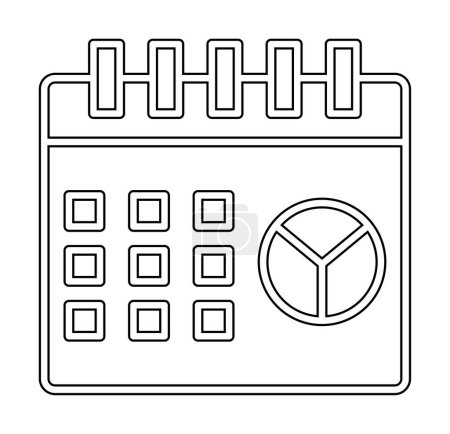 Illustration for Peace day calendar page icon, vector illustration - Royalty Free Image