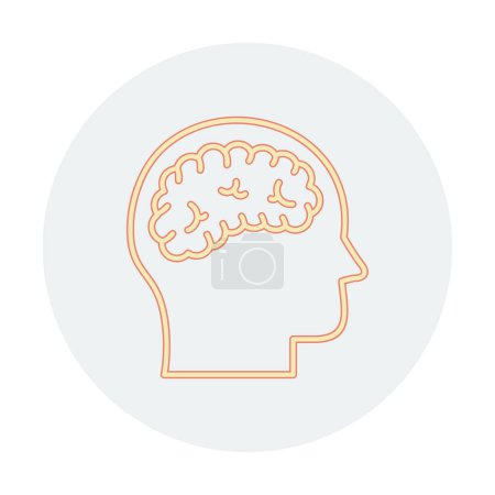 Illustration for Simple brain icon vector illustration - Royalty Free Image