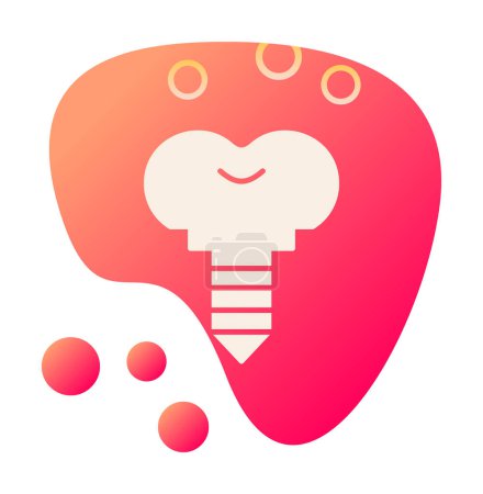 Ilustración de Icono de implante dental vector ilustración - Imagen libre de derechos