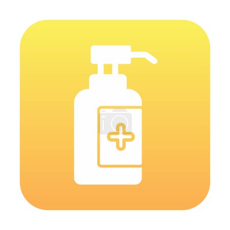 Illustration for Sanitizer bottle icon. vector illustration - Royalty Free Image