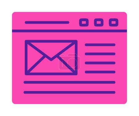 Illustration for Flat computer email message icon - Royalty Free Image