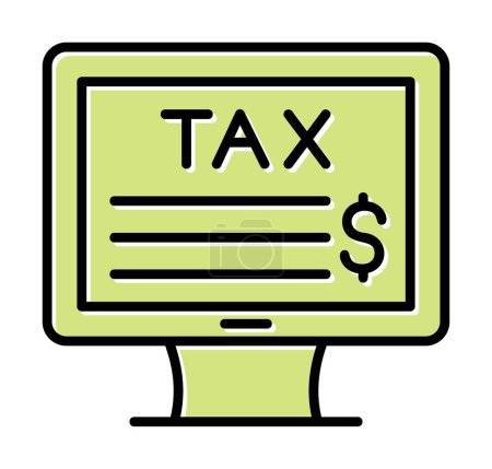 Ilustración de Impuestos en línea Diseño de iconos de pago, ilustración vectorial - Imagen libre de derechos