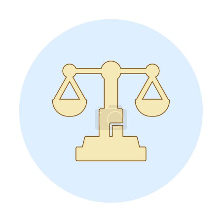 Ilustración de Escala de justicia abstracta icono simple vector ilustración - Imagen libre de derechos