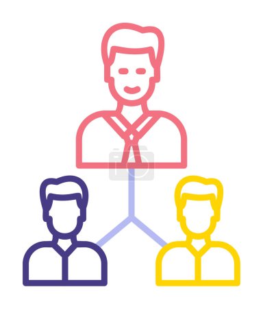 Ilustración de Icono del equipo de negocios, ilustración vectorial del concepto de trabajo en equipo - Imagen libre de derechos