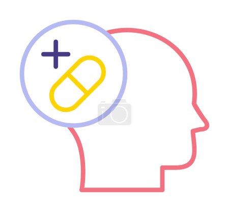 Illustration for Medical and health care icon, vector illustration. Mental Health concept - Royalty Free Image
