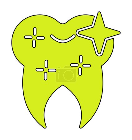 Téléchargez les illustrations : Illustration vectorielle de l'icône médicale Healthy Clean Tooth - en licence libre de droit
