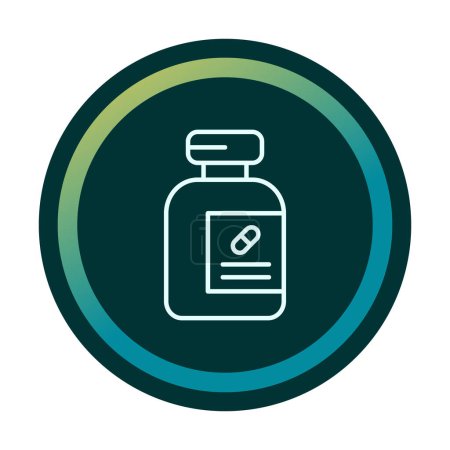 Illustration for Medicine bottle icon, vector illustration - Royalty Free Image