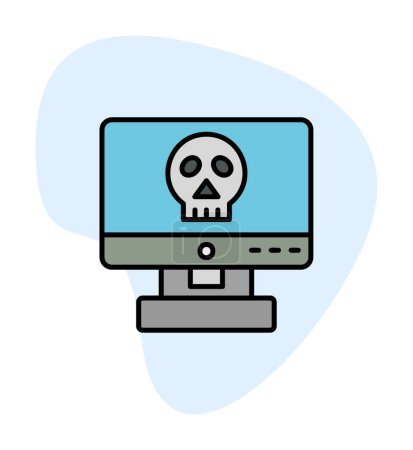 Illustration for Computer Hacking icon, simple style. vector - Royalty Free Image