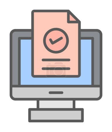sitio web icono de registro en la pantalla del ordenador, ilustración vectorial diseño simple