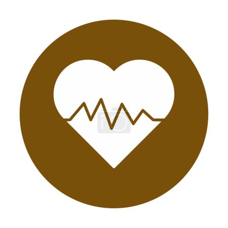 Ilustración de Icono del corazón, ilustración vectorial diseño simple - Imagen libre de derechos