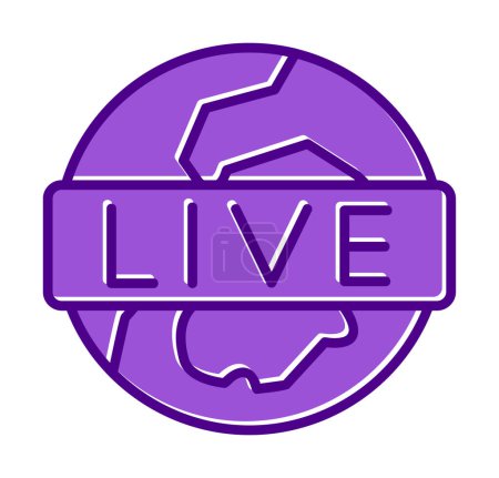 Illustration for Simple Live Broadcast icon, vector illustration - Royalty Free Image