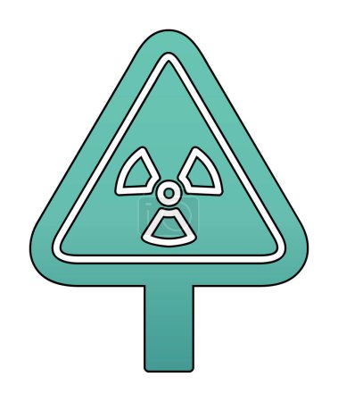 Téléchargez les illustrations : Signe de radiation. icône web design simple - en licence libre de droit