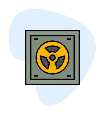 Icône radioactive, illustration vectorielle