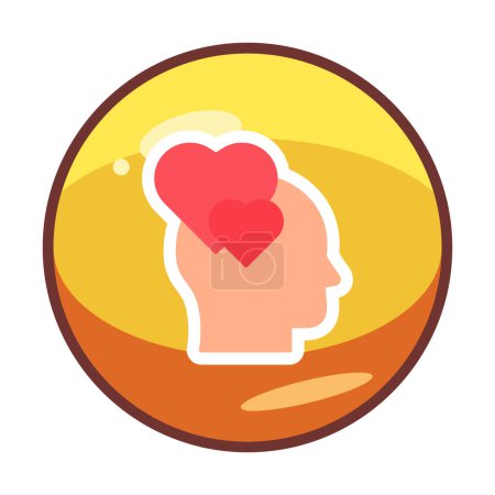Illustration for Person In Love icon vector illustration - Royalty Free Image
