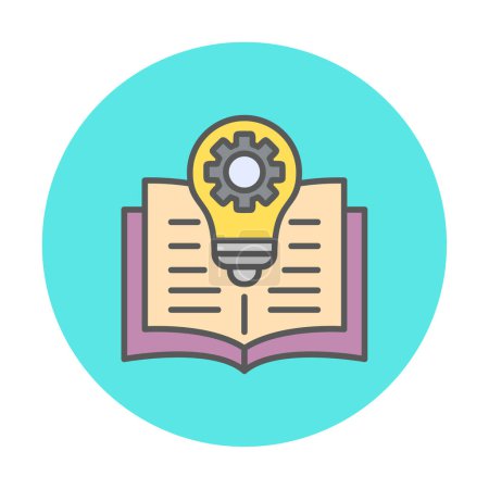 Allgemeines Wissen Web-Ikone, Bildung Lernkonzept                      