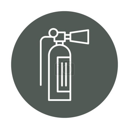 Illustration for Flat fire extinguisher. web icon vector - Royalty Free Image