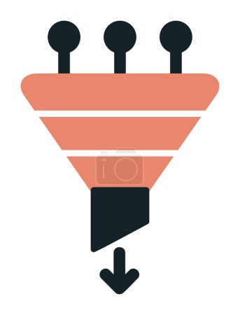 Illustration for Flat icon of a funnel  vector illustration  design - Royalty Free Image