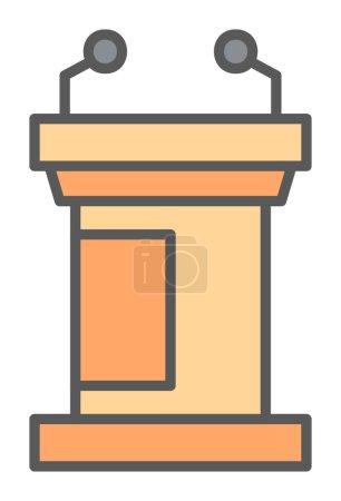 Téléchargez les illustrations : Illustration vectorielle de l'icône podium - en licence libre de droit
