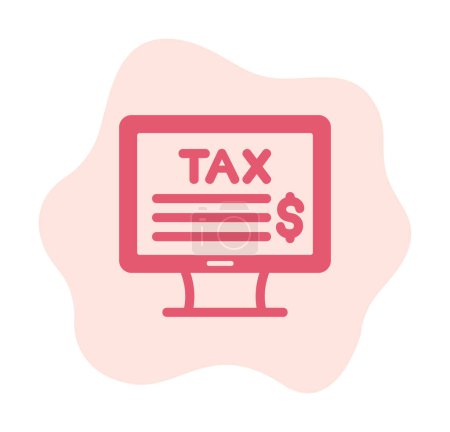 Illustration for Online Tax Paid icon design, vector illustration - Royalty Free Image